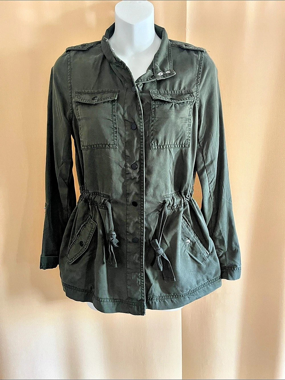 LOFT Women's Olive Utility Jacket Size XS Petite